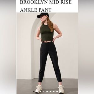 Athleta Brooklyn Mid-Rise Ankle Pant Perfect Condition 2P 26P Black